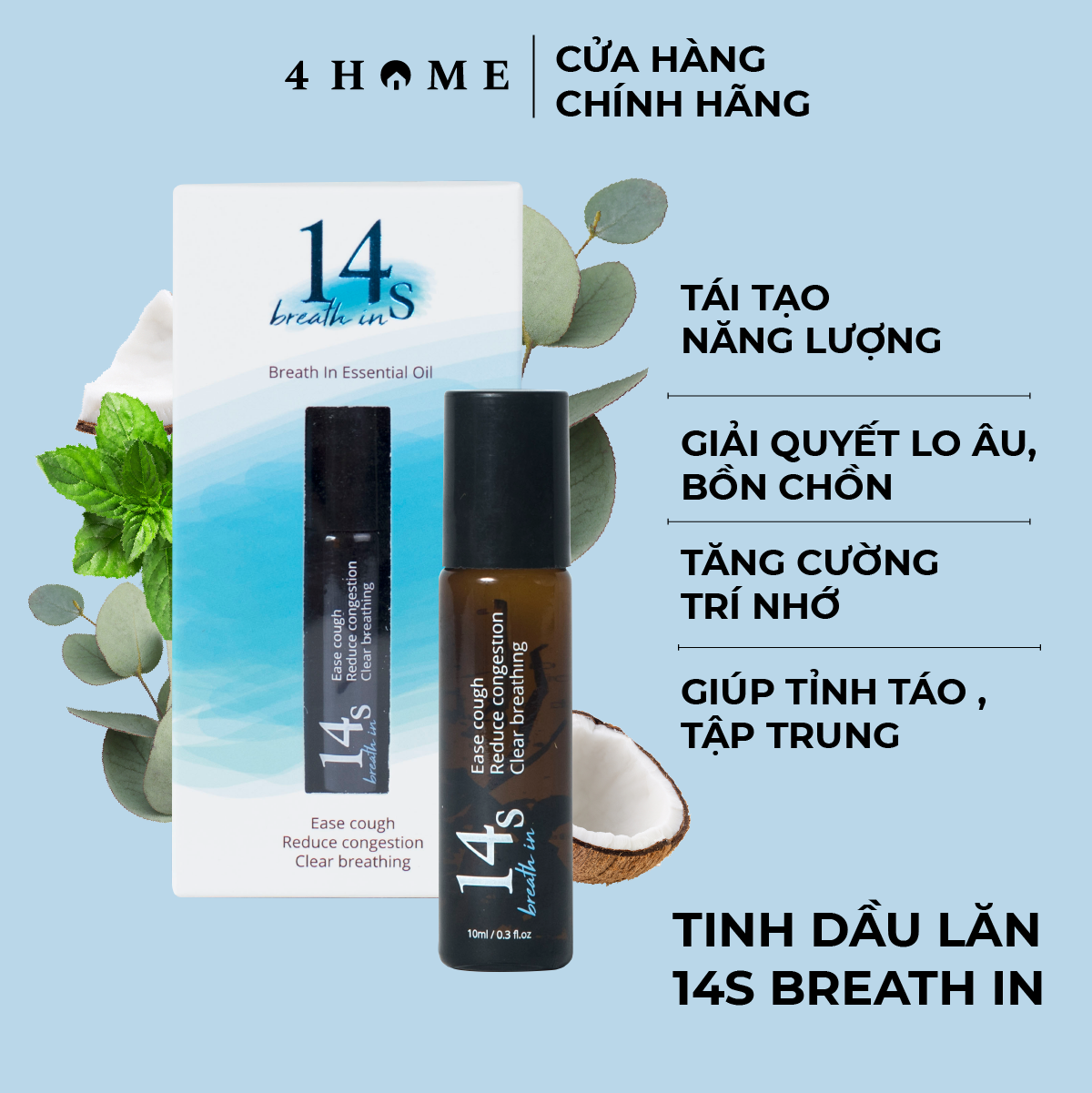 Tinh Dầu Lăn 14s - Breath In 10ml