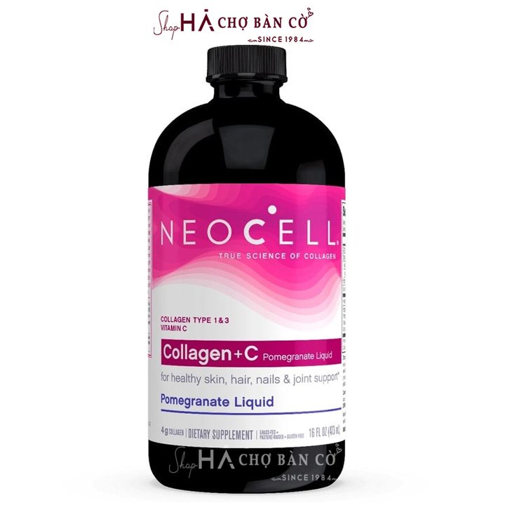 Nước Uống Coll agen Lựu NEOCELL - Collagen +C Pomegranate Liquid 473ml