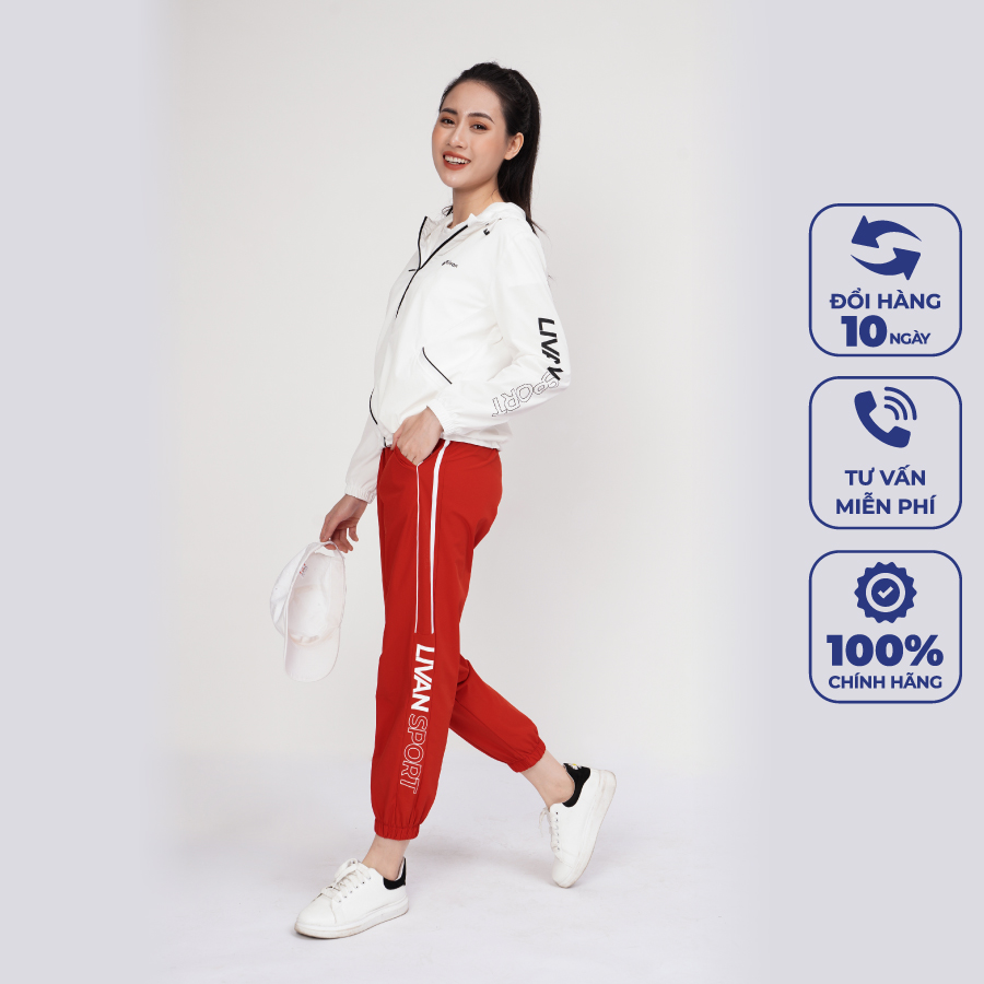 Quần Jogger Nữ Livan Sport Chính Hãng Phối Sọc Năng Động Chất Lượng Cao Cấp
