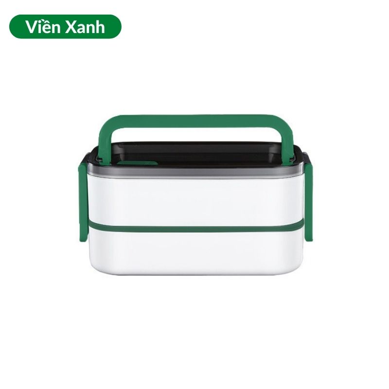 Hộp cơm giữ nhiệt cao cấp xịn xò, 3 khay, chất liệu inox 304, giữ nhiệt 6-8h. Tặng đũa muỗng