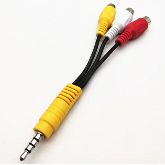 Dây Cáp Chuyển Đầu Jack 3.5 Đực Ra 3 Đầu RCA Cái Hoa Sen - D01