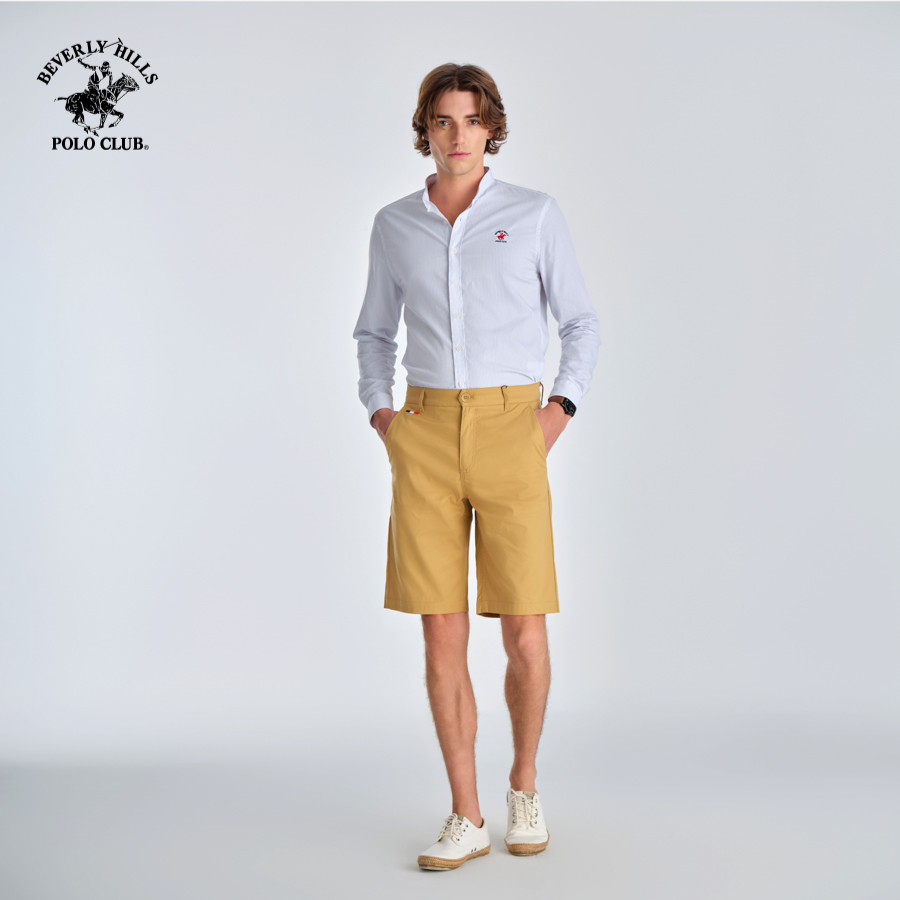 Beverly Hills Polo Club - Áo sơ mi dài tay Nam Slim Fit cotton CVC WT Trắng - CMLSS23TL001