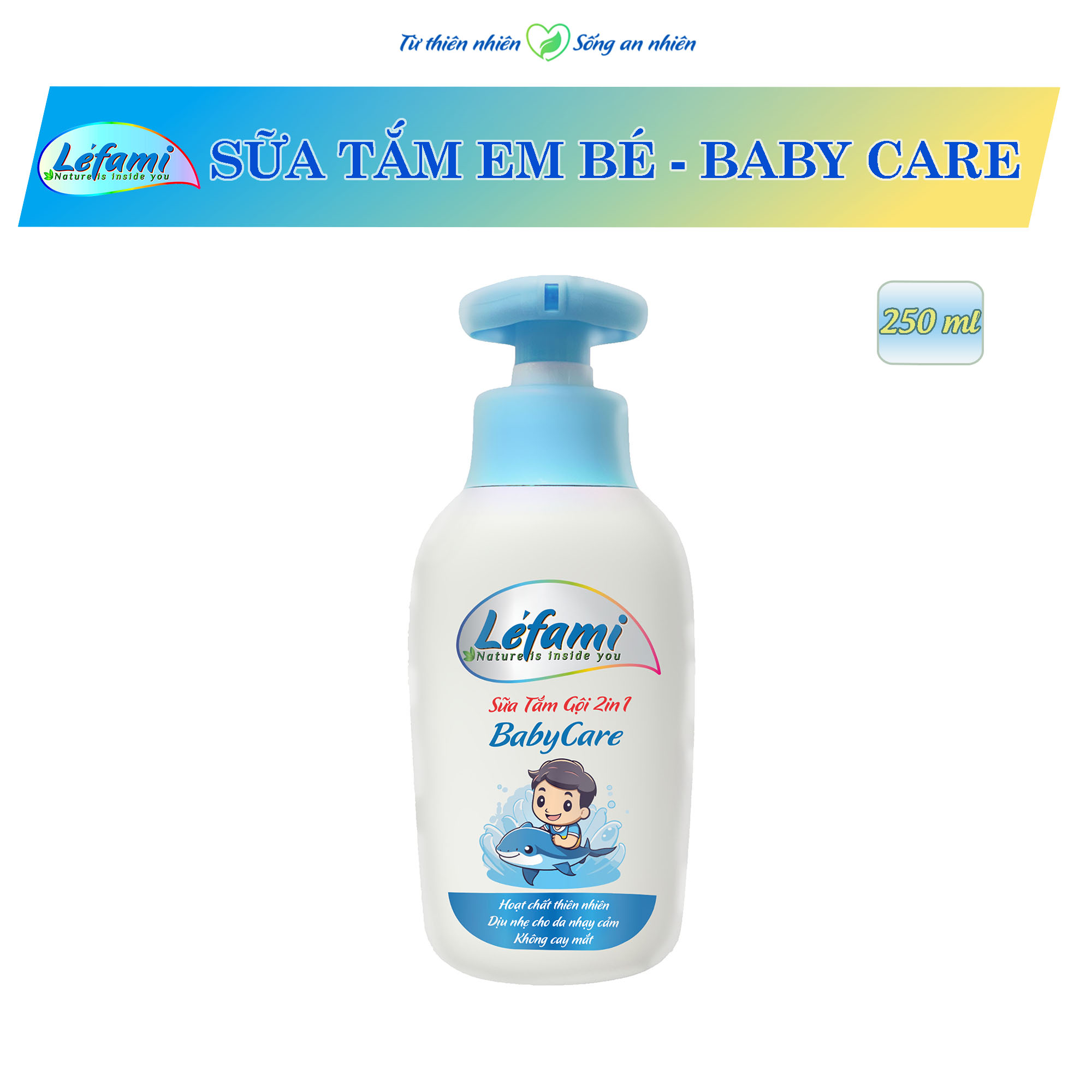 Sữa tắm gội Baby Care sữa tắm gội toàn thân không cay mắt bé, dưỡng ẩm cho da nhạy cảm của bé