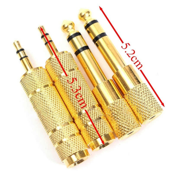 Rắc chuyển 6ly 3.5ly, 04 cái chuyển 3.5 ly ra 6.5 ly và ngược lại, jack 3.5mm, rắc 3ly, rắc cắm điện thoại laptop, jack TS, Jack 6ly