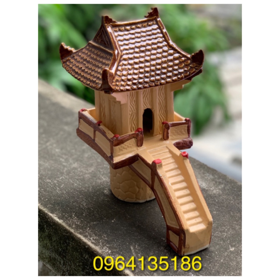 Tiểu cảnh chùa một cột gốm sứ Bát Tràng