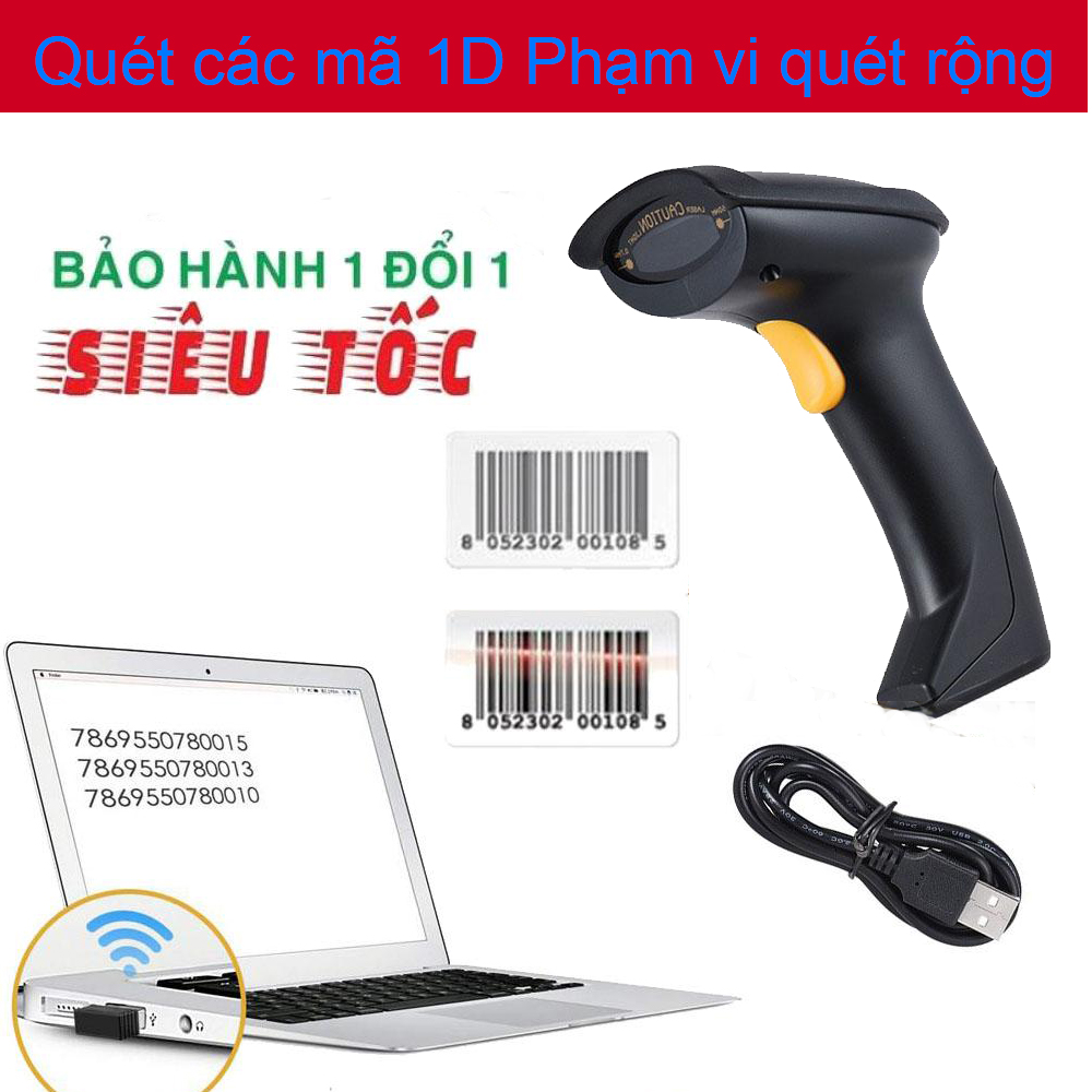 Máy Bắn Mã Vạch, Máy Đọc Mã Vạch, Máy Quét Mã Vạch Không Dây, Mua Ngay Máy bắn Mã Vạch Sản Phẩm chất lượng cao,hàng cao cấp nhập khẩu(Loại tốt).BH 1 đổi 1[-50%]bởi  Rubystorehn86 shop!