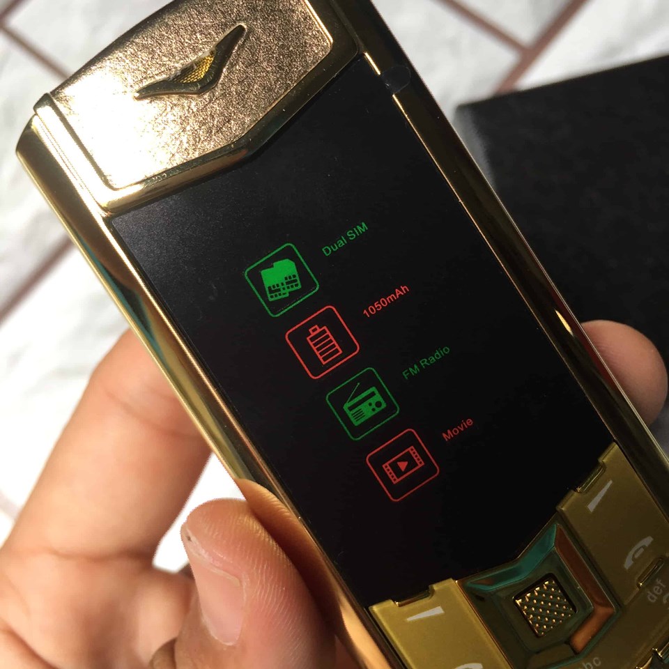 Điện thoại gía rẻ vertu k8 lưng ngựa 2 sim thời trang bh 12t