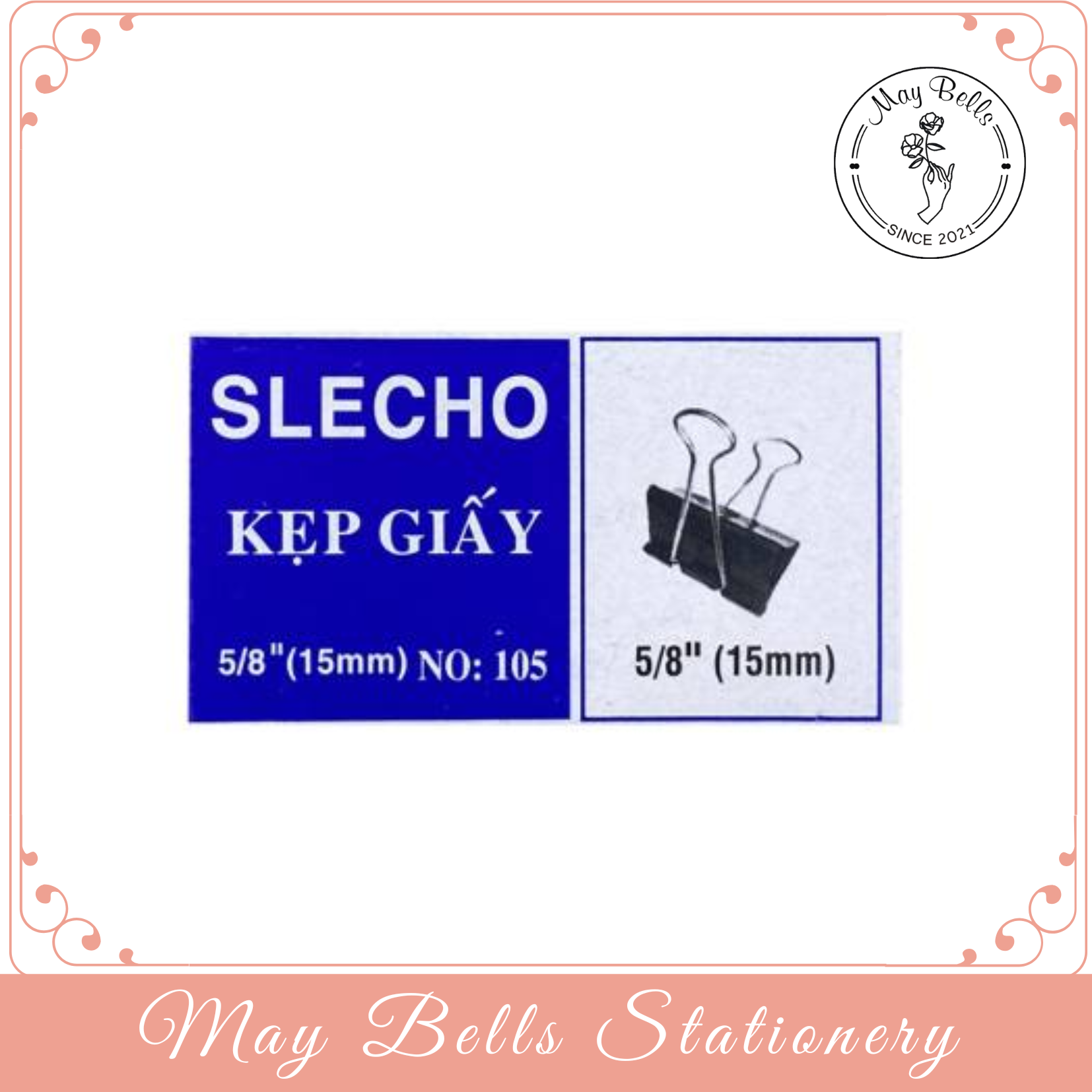 Kẹp bướm, kẹp giấy 15mm, 19mm, 25mm, 32mm, 41mm, 51mm