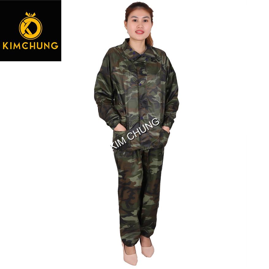 [HCM]Bộ quần áo mưa vải dù rằn ri cao cấp siêu bền (Size 2XL)