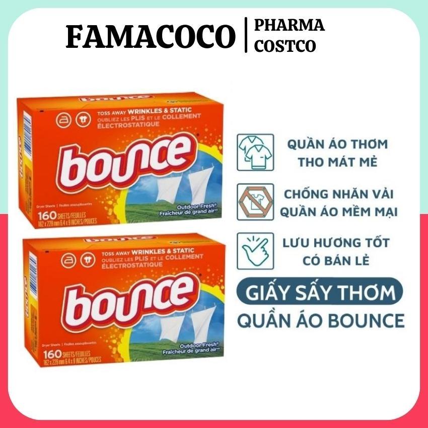 Giấy thơm quần áo Bounce, Giấy Thơm tách lẻ 10 Tờ - 30 Tờ - 50 Tờ - Giúp lưu hương lâu trên quần áo và khử mùi ẩm mốc FAMACOCO