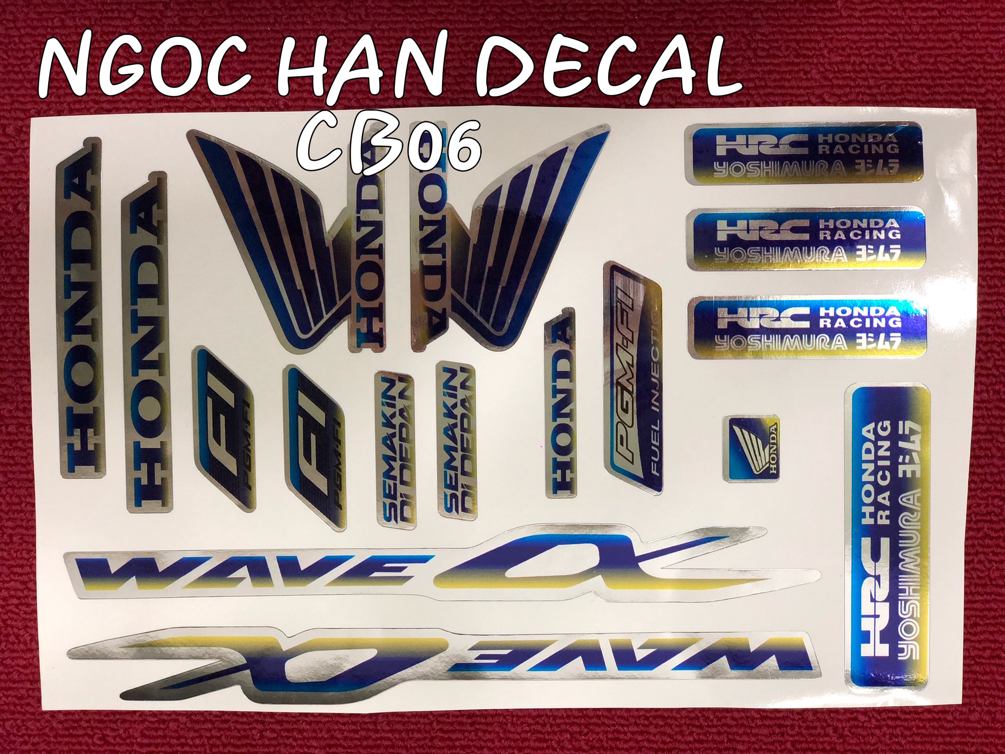 [HCM]Bộ tem Crom cho xe Wave Alpha -- Ngọc Hân Decal