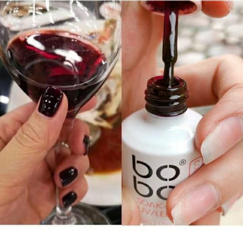 Sơn thạch rượu, sơn thạch bobo màu rượu vang moon nail