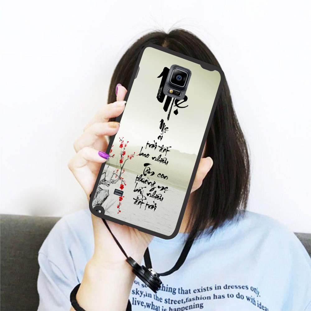 [HCM]Ốp lưng iCase dành cho Samsung Galaxy Note 4 viền dẻo TPU bst thư pháp các chi tiết của ốp lưng được thiết kế tỉ mỉ chính xác tôn lên vẻ đẹp chiếc điện thoại của bạn