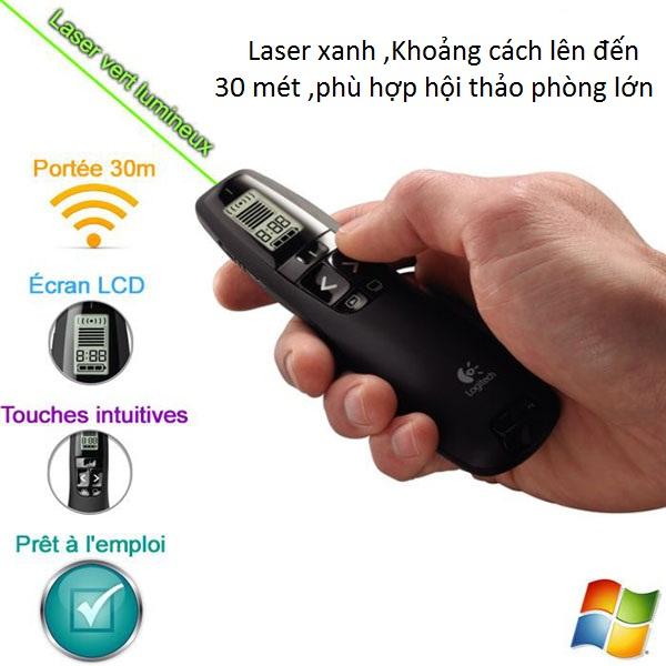 Bút trình chiếu logite R800 Tặng ví da ,pin