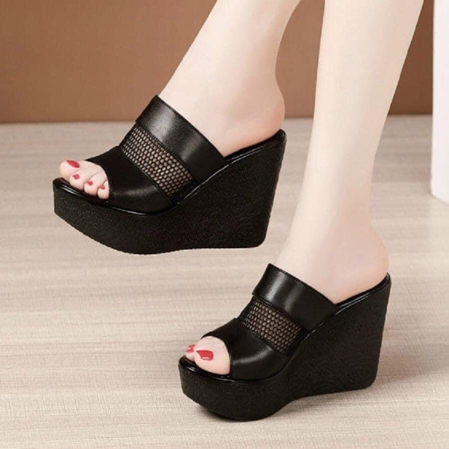 Giày đế xuồng phối lưới