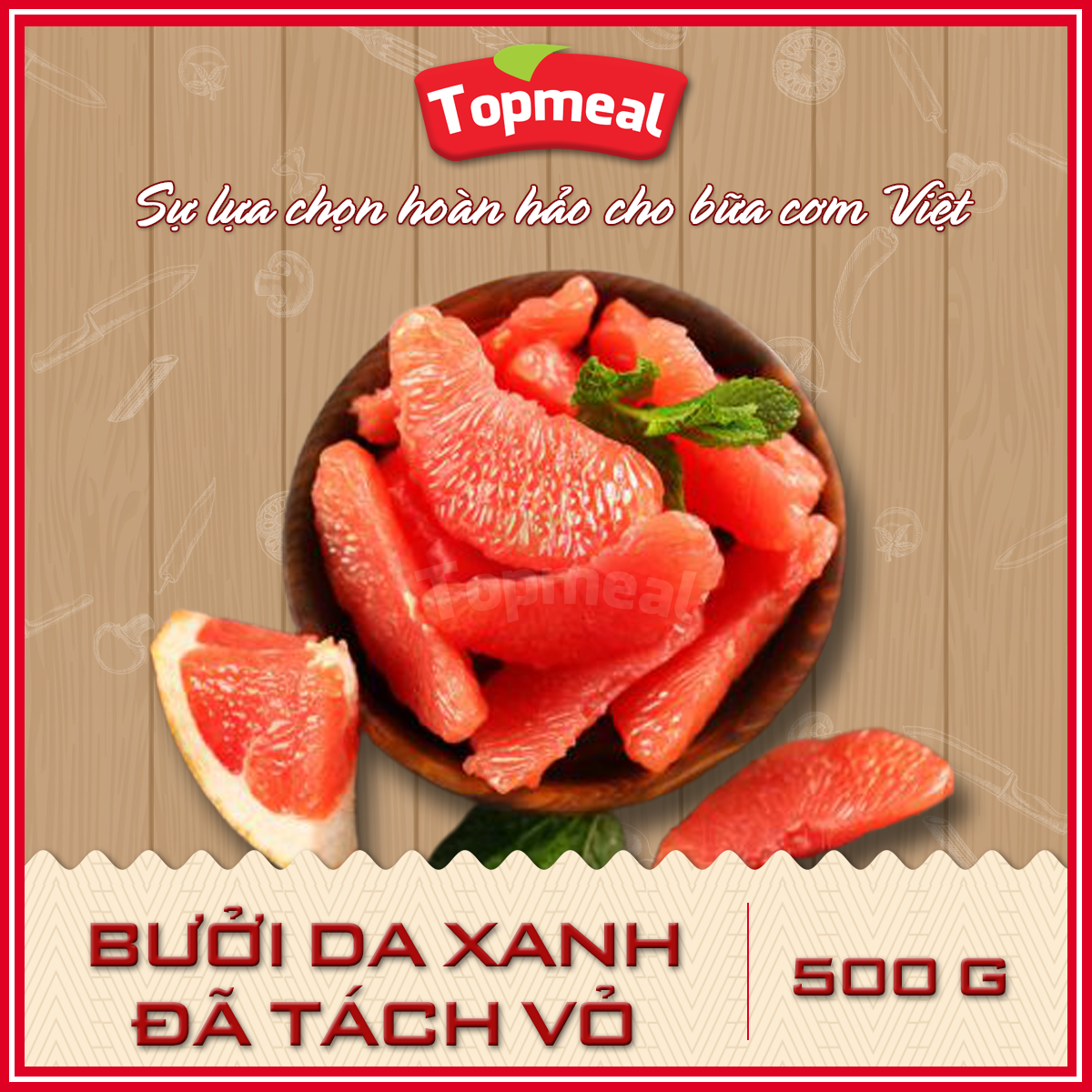 HCM - Bưởi da xanh Bến Tre đã tách vỏ (500g) - [Giao nhanh TPHCM]