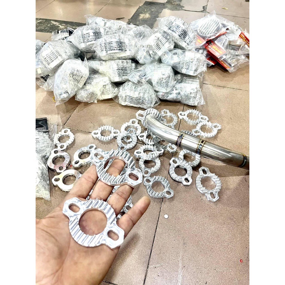 Pát nhôm cnc gắn cổ pô size 27/ 32