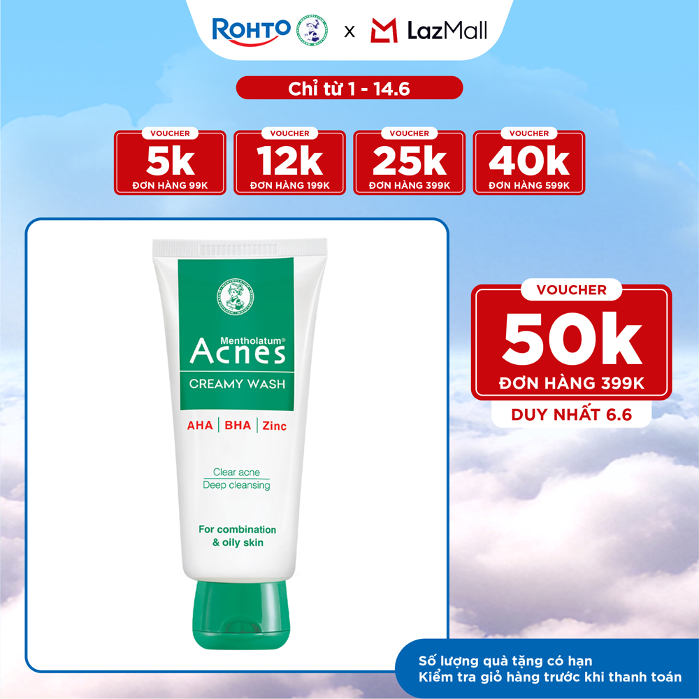 Sữa rửa mặt ngăn ngừa mụn Acnes Creamy Wash 100g
