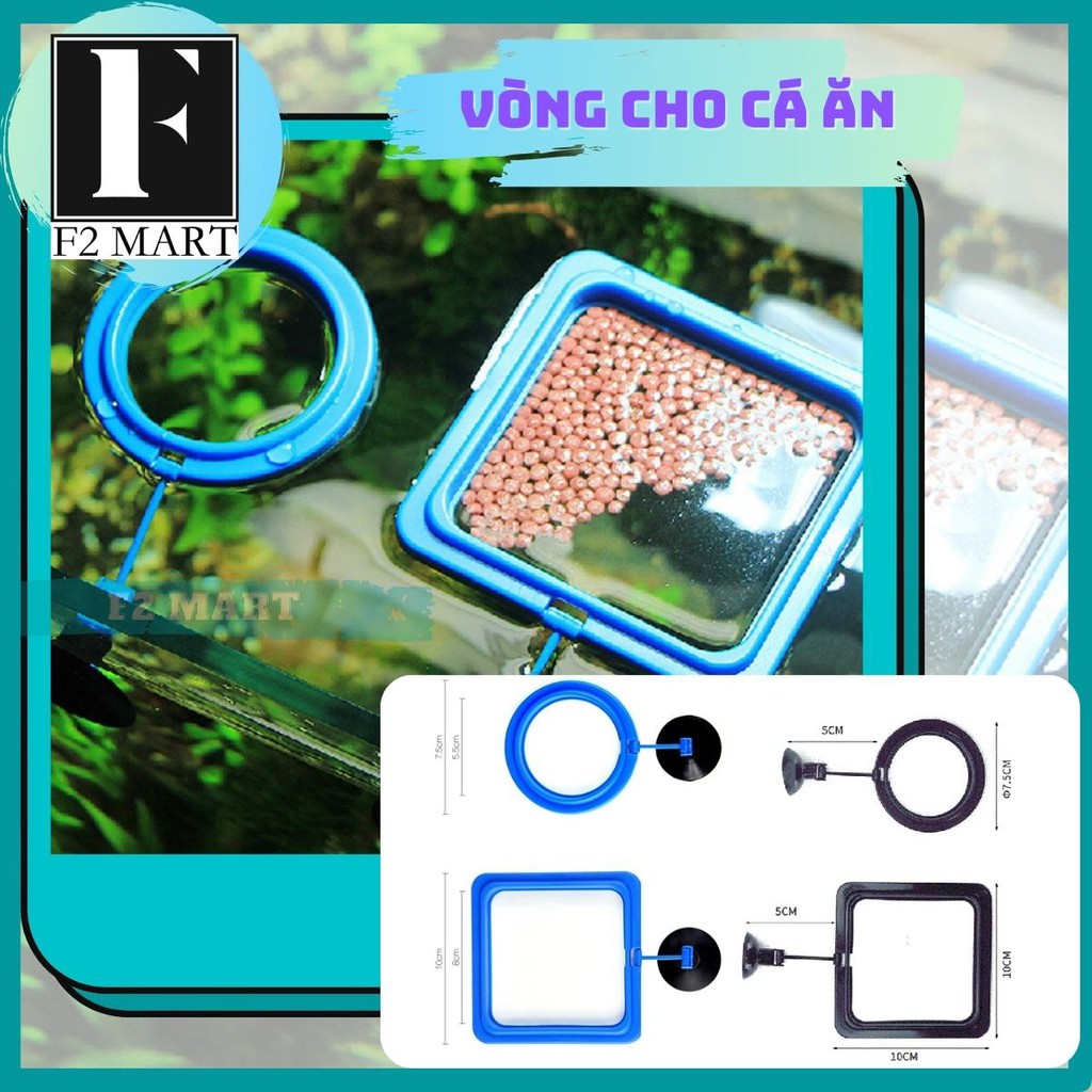 Vòng cho cá ăn hình vuông, hình tròn các loại