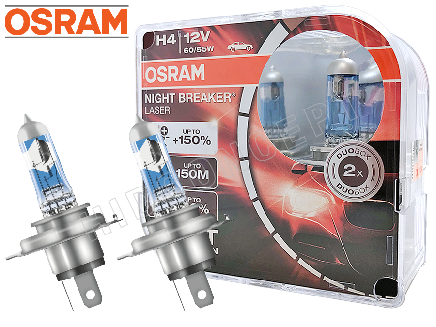 Bóng Đèn Osram Siêu Sáng, Bóng Đèn Osram Tăng Sáng, Bóng Đèn Osram H4 12V 55W Tăng Sáng 150%, Chiếu xa 150m