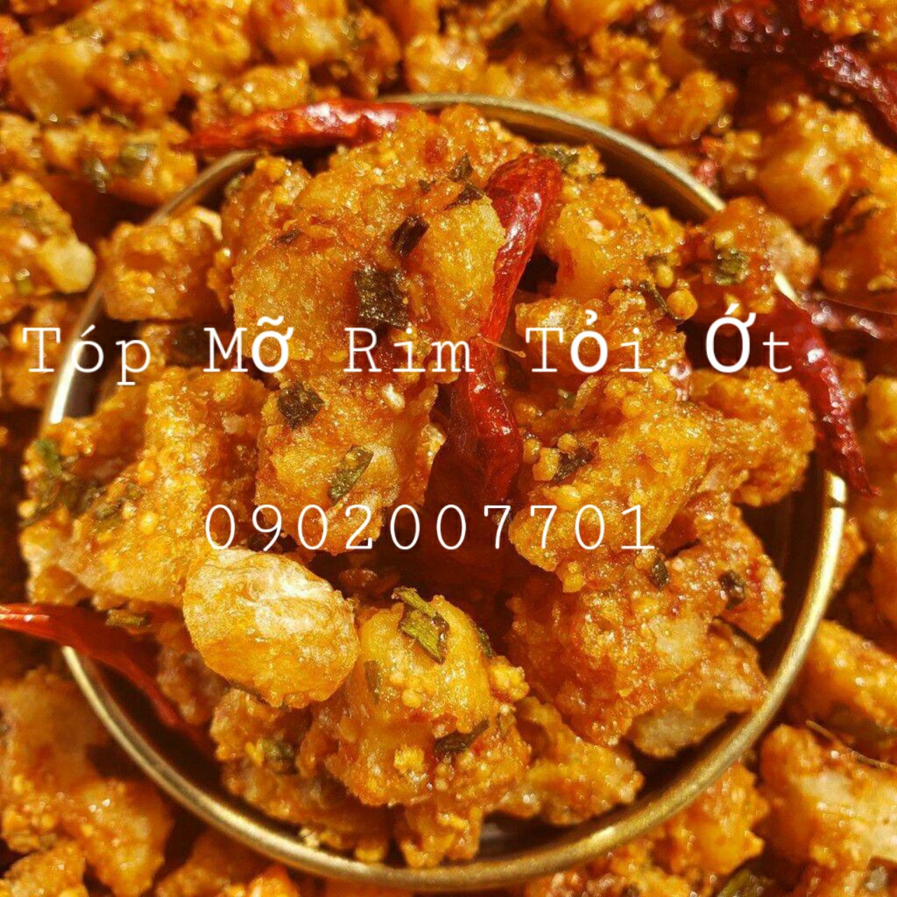 Tóp Mỡ Liền Da Rim Mắm Đường Tỏi Ớt Cực Ngon 100g/250g/500g- Đồ ăn vặt