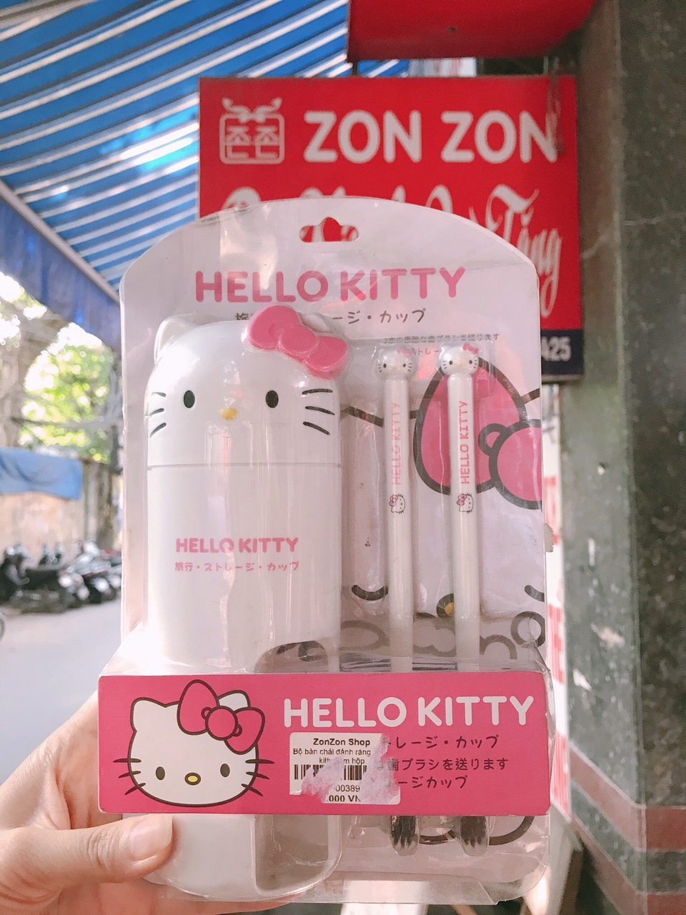 Bộ bàn chải đánh răng hello kitty - sp00389