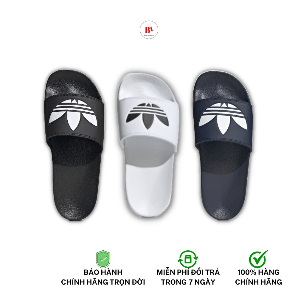 Chính hãng Dép quai ngang Adidas Lite Navy / Trắng / Đen
