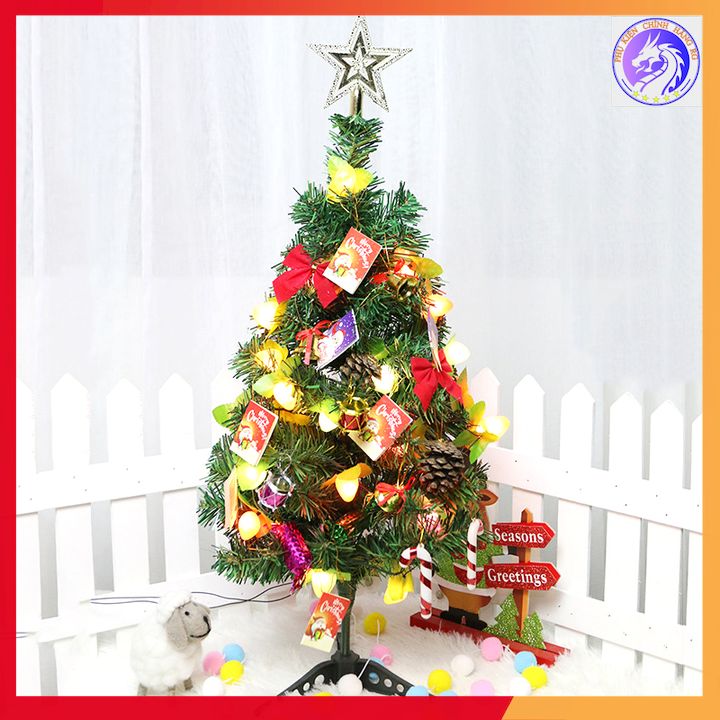 Cây thông noel cao 60cm + set phụ kiện trang trí