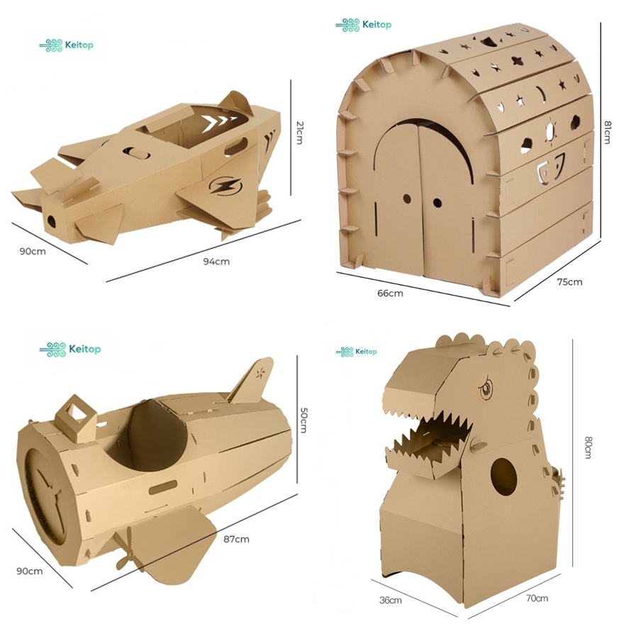 [HCM]Nhà Giấy Carton Lắp Ráp Cho Bé KEITOP