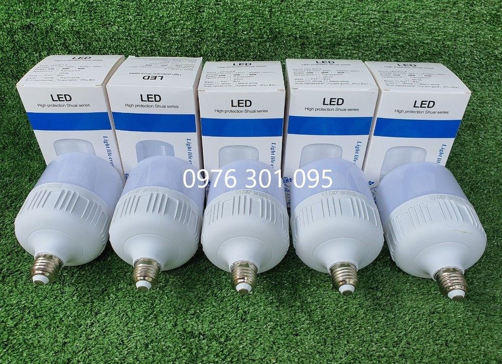 Bóng Đèn Led Trụ 20w 30w 40w 50w Đèn Bulb Đèn Trụ Sáng Trắng Siêu Rẻ