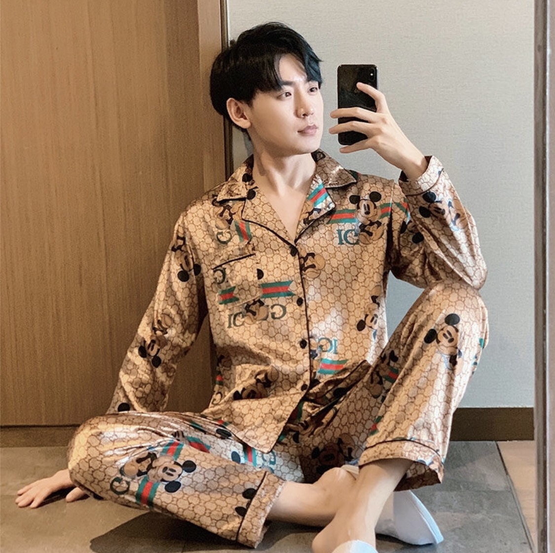 Đồ ngủ pijama nam lụa cao cấp míc ki 716