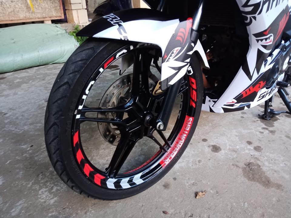 Tem Dán Vành Full Bánh Spost Mã 009 Đỏ Đen