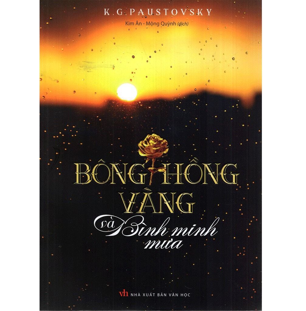 Sách - bông hồng vàng và bình minh mưa