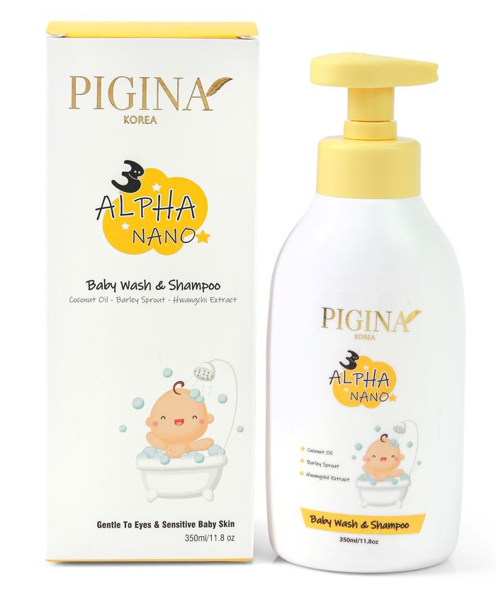 Sữa tắm gội toàn thân diu nhẹ cho bé Pigina Baby Wash & Shampoo