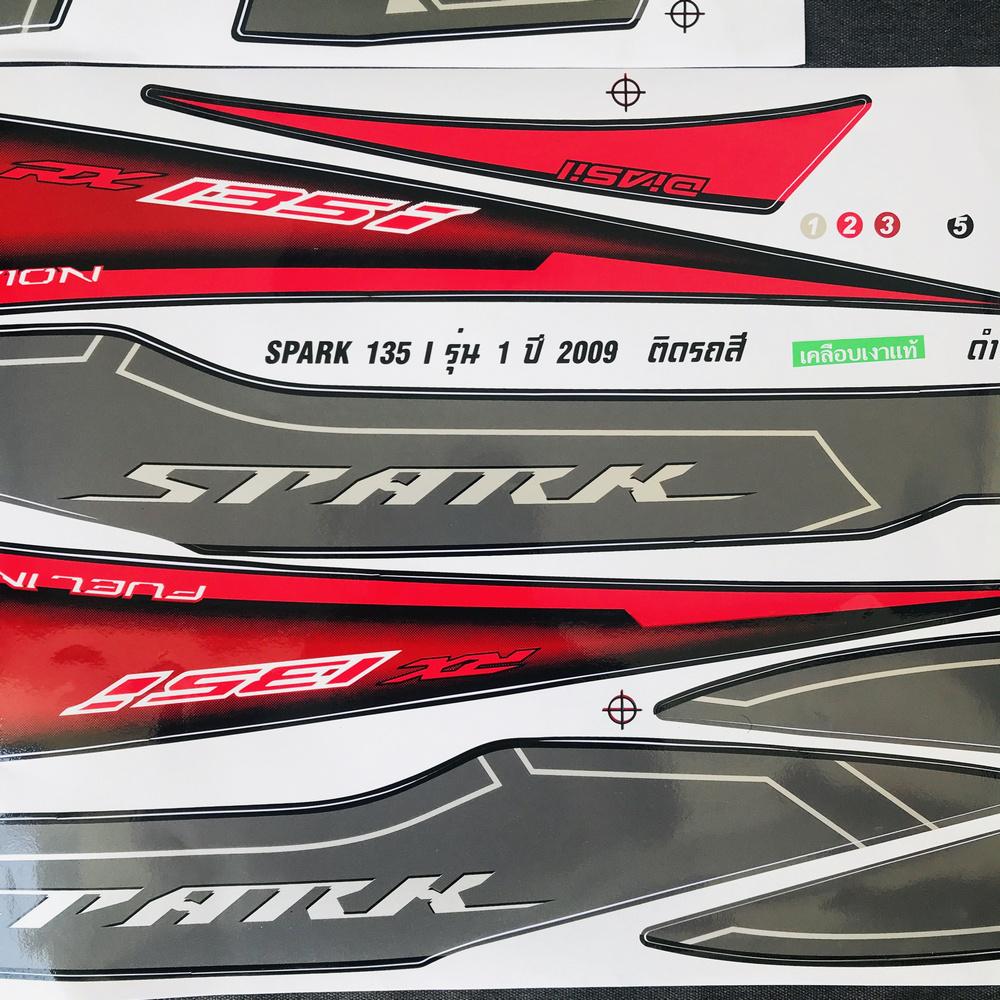 [HCM][HOT] BỘ TEM XE MÁY TEM RỜI SPARK DÀNH CHO XE MÁY YAMAHA EXCITER 135CC CÁC ĐỜI 2010 TRỞ XUỐNG MẪU MỚI ( MÀU ĐỎ XÁM )