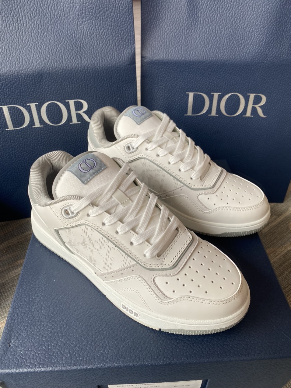 B101 Sneaker Dior Gray CD Diamond Canvas Smooth Calfskin and Nubuck DIOR AT #9 B101 Sneaker Dior Gray CD Diamond Canvas Smooth Calfskin and Nubuck DIOR AT