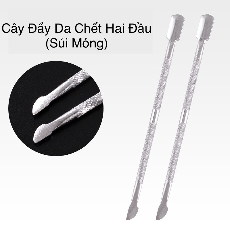 Cây đẩy da chết - cây cạo sơn gel - cây lấy khoé móng - đẩy sủi móng loại inox 304 chuyên dụng cho móng tay