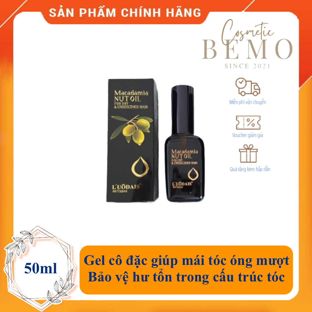 Tinh dầu dưỡng tóc L’UÔDAIS, 50ml, dạng gel cô đặc giúp mái tóc óng mượt, bảo vệ hư tổn - BEMO Shop