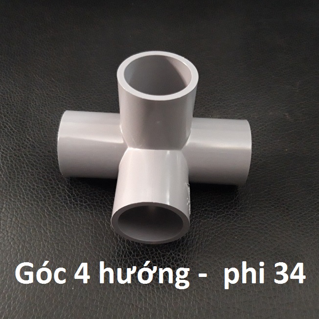 Set 10 cái Co góc 4 hướng phi 34 mm (nhựa PVC Siêu Thành)