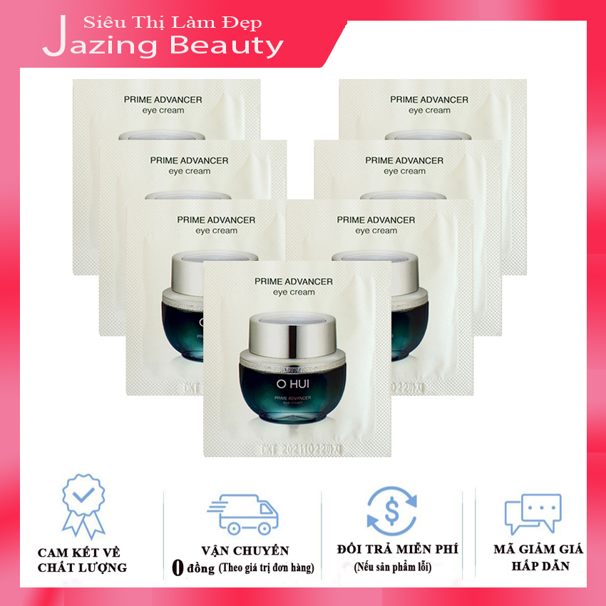 Combo 7 gói kem dưỡng chống nhăn vùng mắt ohui prime advancer eye cream 1ml x 7