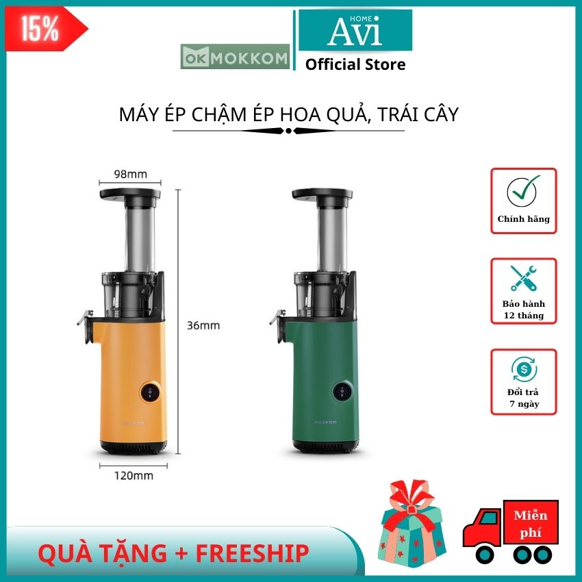 Máy Ép Chậm Ép Hoa Quả, Trái Cây Mini Mokkom MK001, Tách Bã Riêng, Nguyên Chất 97%, Dễ Dàng Tháo Lắp, Vệ Sinh, Mang Đi Công Tác, Du Lịch, Văn Phòng