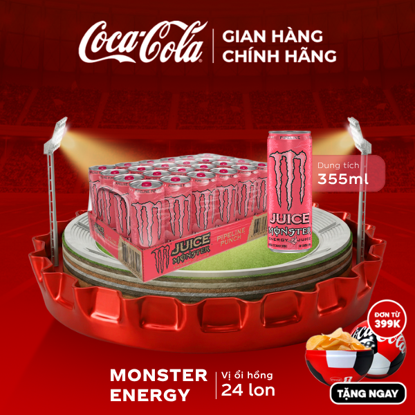 [SIÊU SALE ] Lốc 24 Lon Nước Giải Khát Tăng Lực Monster Pipeline Punch 355ml/Lon Sale 25.06 Coca-Cola Chính Hãng_LD