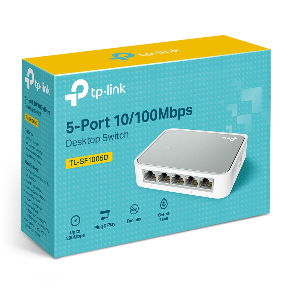 Bộ chia mạng 5 cổng - Switch TP-Link TL-SF1005D 5-Port 10/100Mbps Desktop Switch
