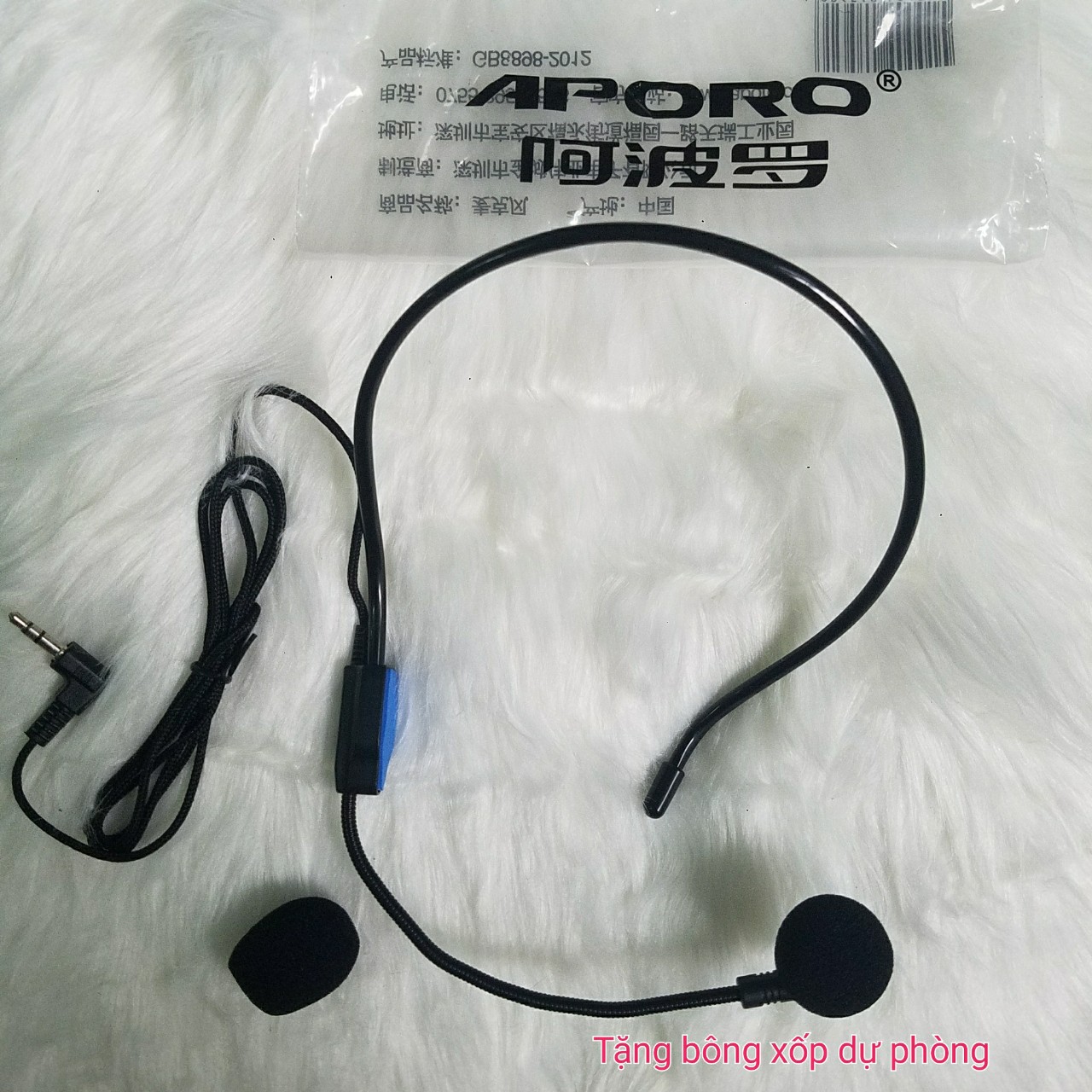 Mic trợ giảng có dây chính hãng Aporo cao cấp, micro trợ giảng có dây cho giáo viên