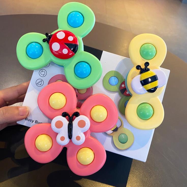 Combo 3 con quay spinner dính tường, chong chóng quay vui nhộn an toàn cho bé