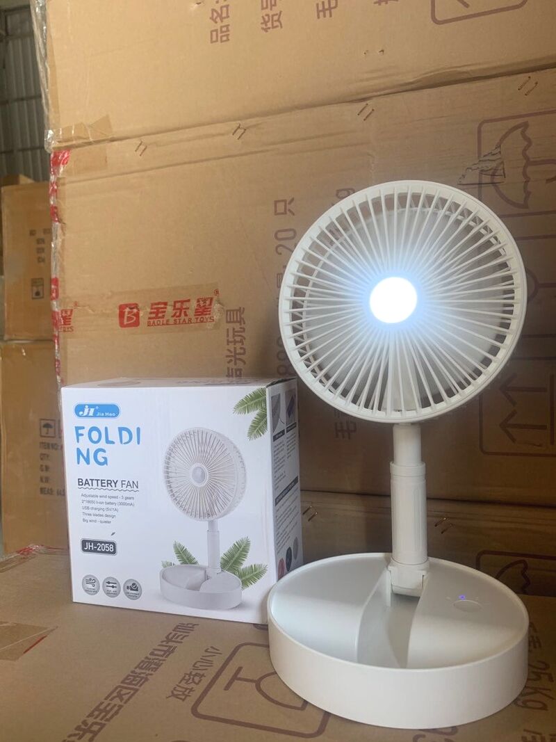 Quạt sạc tích điện gấp gọn folding fan jh- 2058