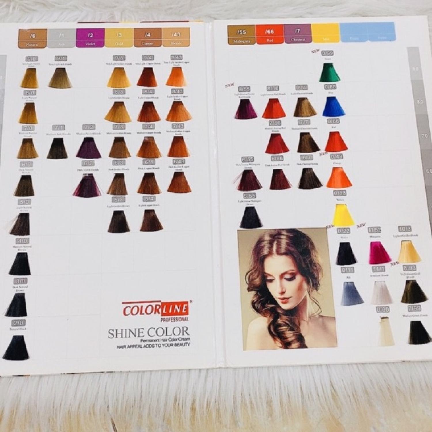 Bảng màu thuốᴄ nhuộm tóc, bảng màu nhuộm tóc COLOR LINE CHO SALON