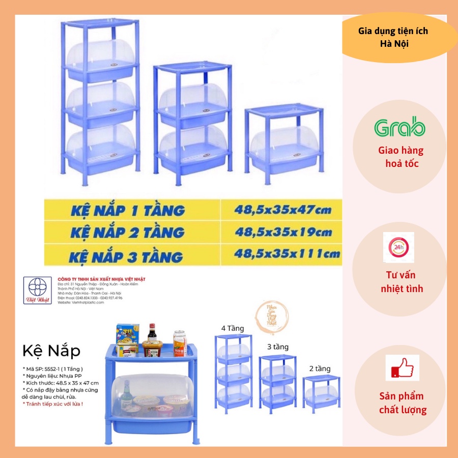 Kệ úp bát đũa, chạn bát có nắp đậy việt nhật, giá rẻ. siêu bền 3 tầng, 4 tầng- 5552- 5553