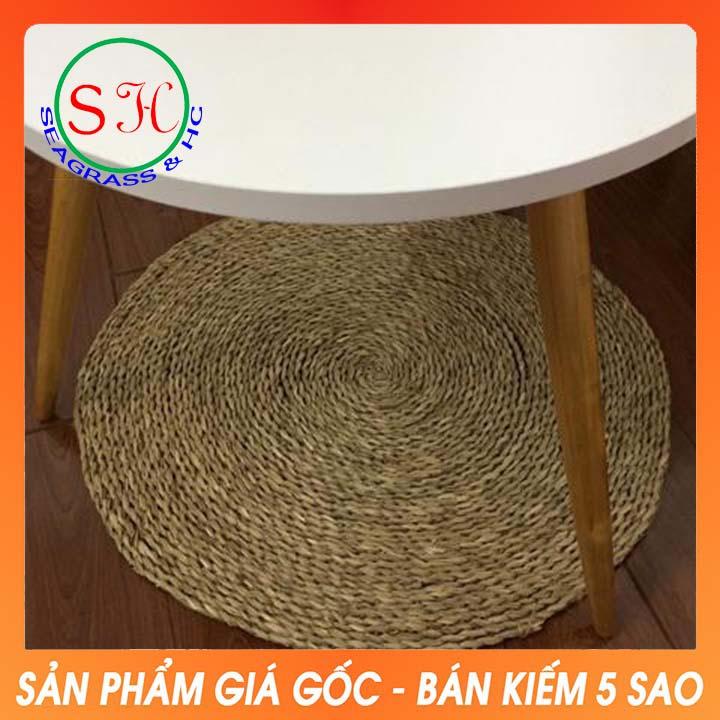 Thảm cói tròn trơn chụp ảnh trang trí decor nhiều size