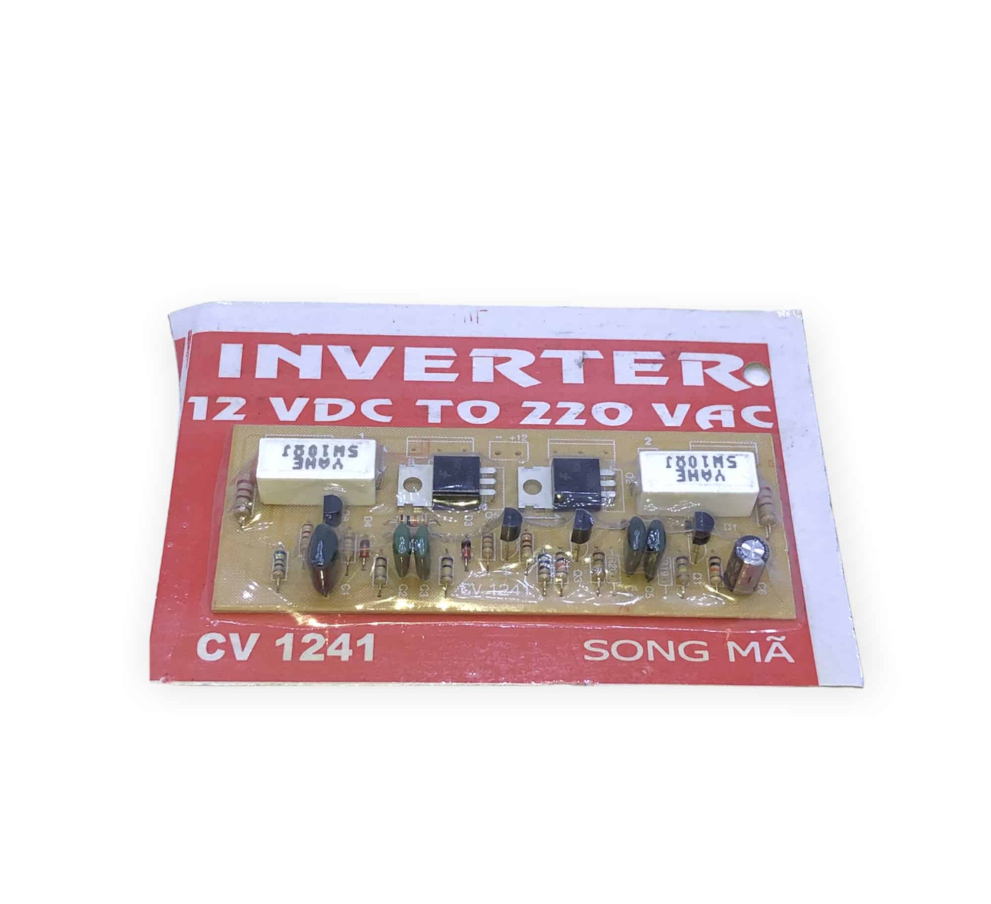 Mạch Tăng Áp Inverter 12VDC To 220VAC Hiếu - Đỏ ( Chưa Bao Gồm Sò D718 )